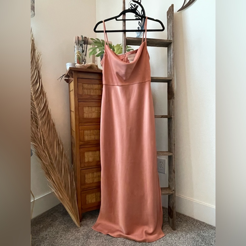 blhdn Cali Satin Charmeuse Midi Dress - sedona sunset